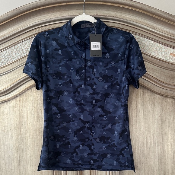 G/FORE | Tops | Gfore Dark Blue Camo Polo Shirt | Poshmark